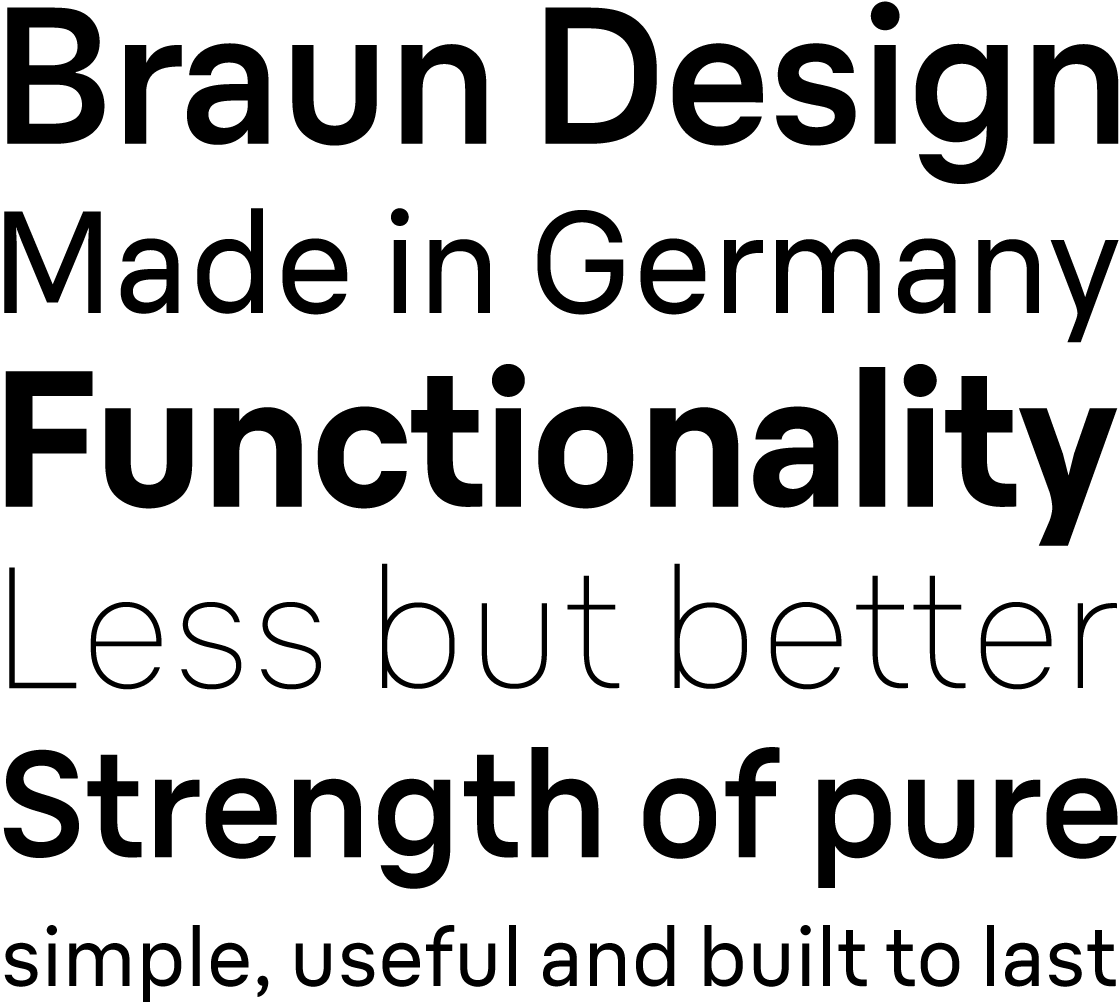 Braun typeface Braun typeface